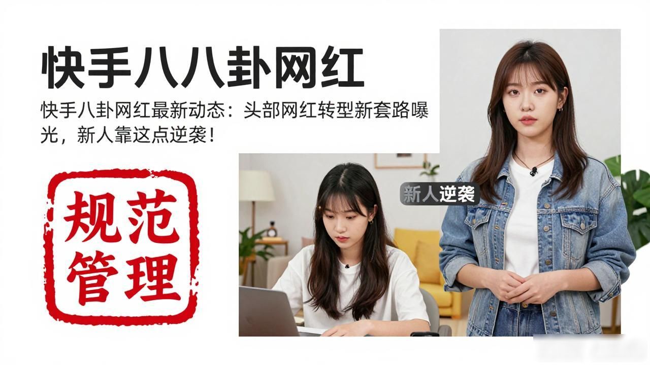 快手八卦网红最新动态：头部网红转型新套路曝光，新人靠这点逆袭！